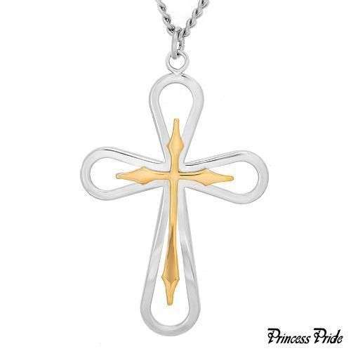 Beautiful Cross Princess Pride Cross-925 Silver with some Gold Plating