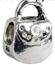 Silver Plated Bead fits most European Charm Bracelets - Handbag