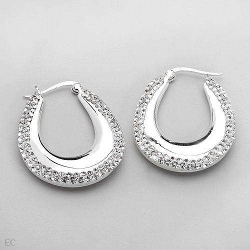 Stunning Hoop Earrings with Cubic Zirconia