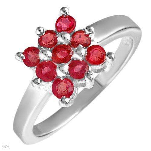 Sterling silver Ring with 0.80 ctw Sapphire