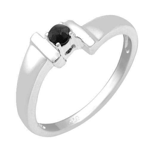 Sterling Silver Ring with Genuine Sapphire Size 7