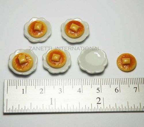 Miniature Food, Re-ment, Collectable Handmade Dollhouse Miniature 1x Waffle on Plate