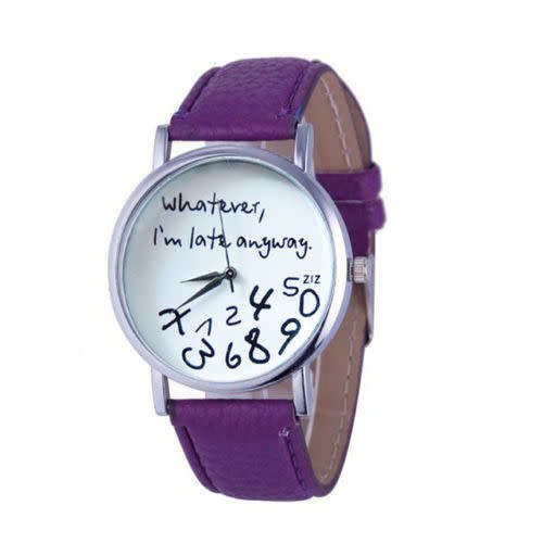 Lovely Watch - Watch Purple "Whatever I am late anyway"