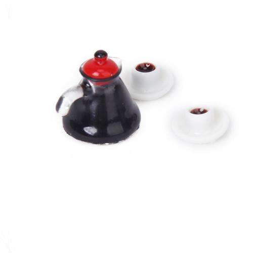 Miniature Food, Re-ment, Collectable Handmade Dollhouse Miniature Coffee Pot with 2 cups
