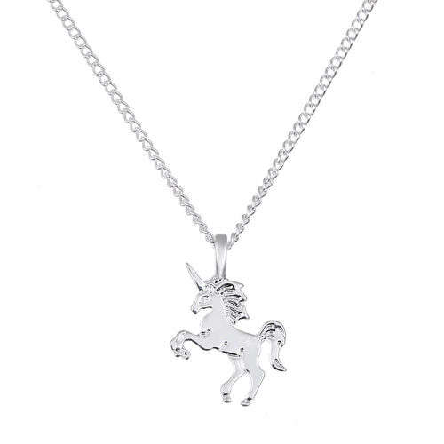 Last one !! Horse Necklace Unicorn Silver