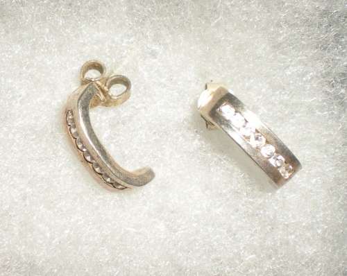 Sterling Silver Earrings with Crystals