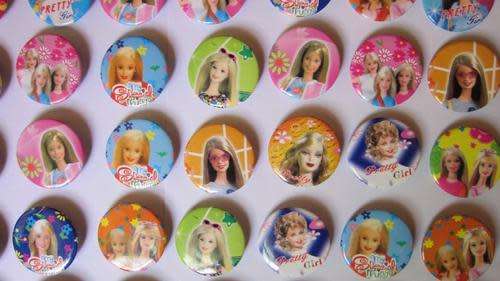 Barbie Badges, perfect as Party Treat. Set of 5 Badges