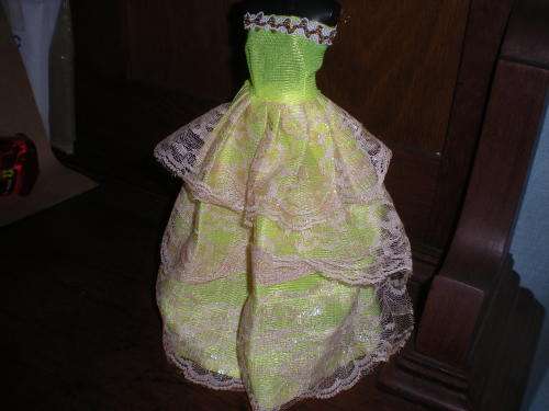 Barbie Fashion House -  Clothes, Handmade, Clothing - Yellow Evening Dress