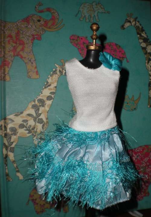 Barbie Fashion House -  Clothes, Handmade, Clothing - 2 piece Set - Skirt
