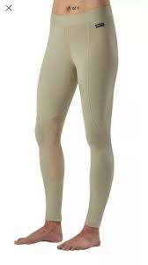 Kerrits Horse Riding Tights - Kerrits Flowrise Knee Patch Performance Tight Tan / Beige size XS