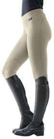 Kerrits Horse Riding Tights - Kerrits Flowrise Knee Patch Performance Tight Tan / Beige size XS