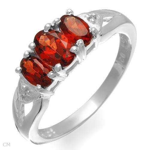 Special - Genuine Diamonds and Garnets Crafted in 925 Sterling silver-
