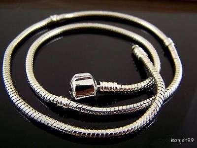 SilverPlated Necklace fits most European Charm Beads