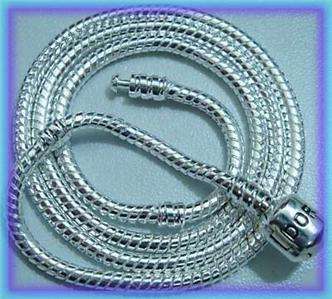 925 Silver Plated Necklace, fits most European Charm Beads