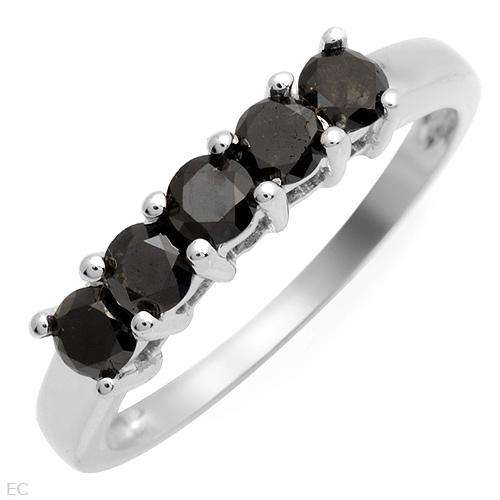 0.75ctw Genuine Black Diamonds Beautifully Designed in 925 Sterling silver