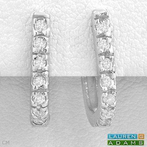 Lauren G Adams Stunning Hoop Earrings with Cubic Zirconia
