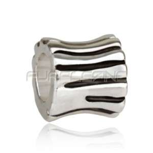 Sterling silver Plated Bead, silver drum