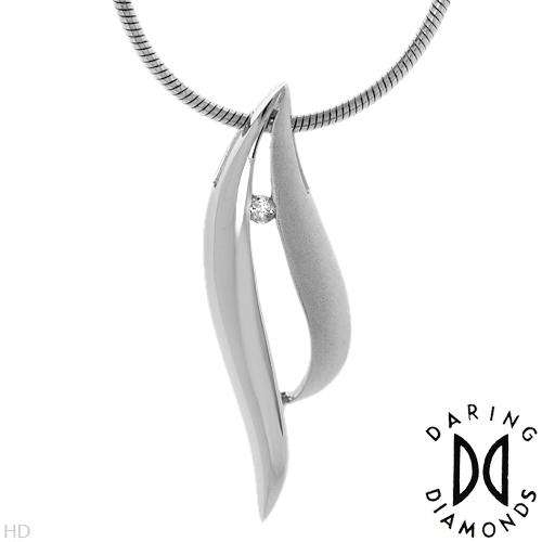 DARING DIAMONDS Sterling Silver Necklace with Genuine Diamonds