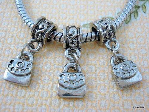 Dangling Bead, BAG in Tibetan Silver