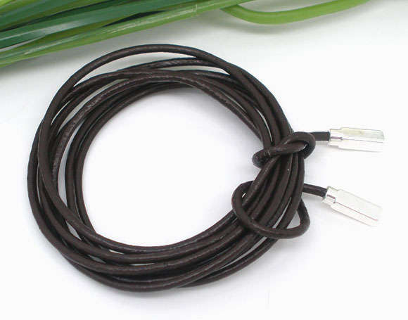 LARIAT, Chocolate Leather, 1m long