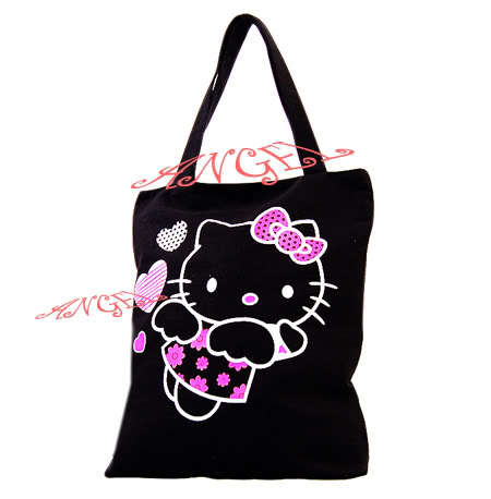 Hello Kitty, Black Tote Bag
