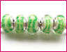 Murano Style Bead with Sterling Silver Core, fits most European Charm Bracelets