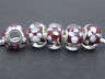 Murano Style Bead with Sterling Silver Core, fits most European Charm Bracelets