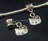 Dangling Hello Kitty Tibetan Silver bead fits most European Charm Bracelets
