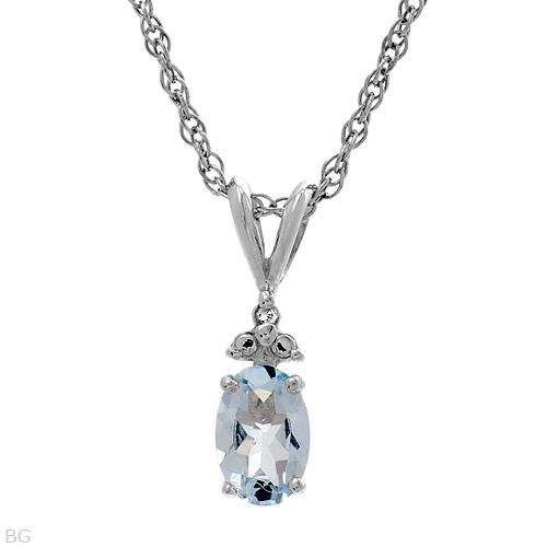 Dazzling Necklace in 925 Sterling Silver with Precious Stones - Genuine Diamond and Topaz