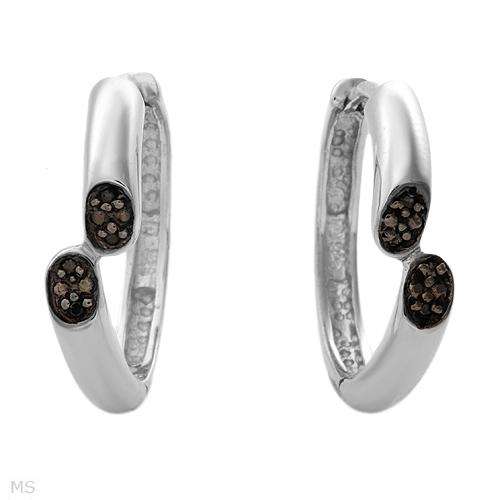 LAST ONE! Stunning Earrings With Genuine Diamond Well Made in 925 Sterling