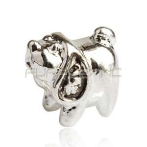 925 Sterling silver Plated Bead, Dog