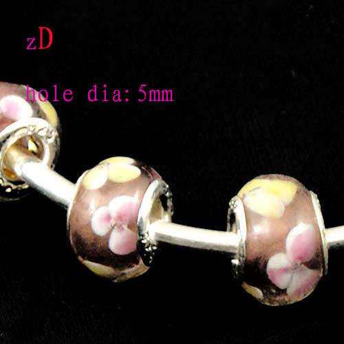 Murano Style Bead, Maroon / Burgundy fits most European Style Charm Bracelets