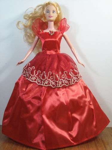 Barbie Clothes, Handmade, Red - Princess - Gown