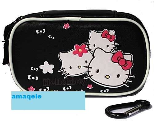 Game Console Case, Hello Kitty, Black