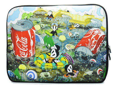 Colourful laptop sleeve, "Coke Can"  fits laptops up to  14.4 "