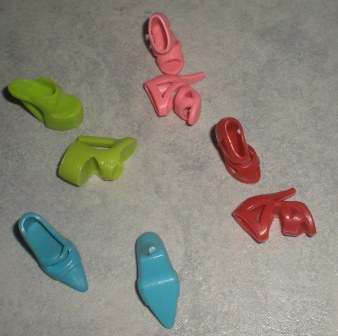Barbie Shoes, 4 pairs