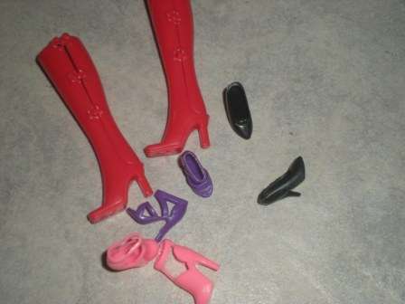 Barbie Shoes, 4 pairs