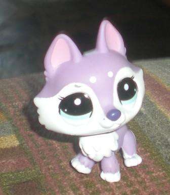 Littlest Pet Shop, Husky Purple Husky / Fox - flawed