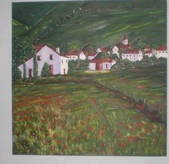 Original Oil Painting "Vista del Paese" - Landscape