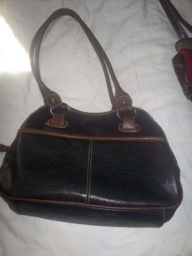 Stunning Quality - Faux Leather Handbag, Black and Brown