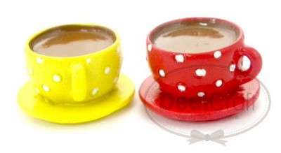 Miniature Food, Re-ment, Collectable Handmade Dollhouse Miniature Coffee cups x2