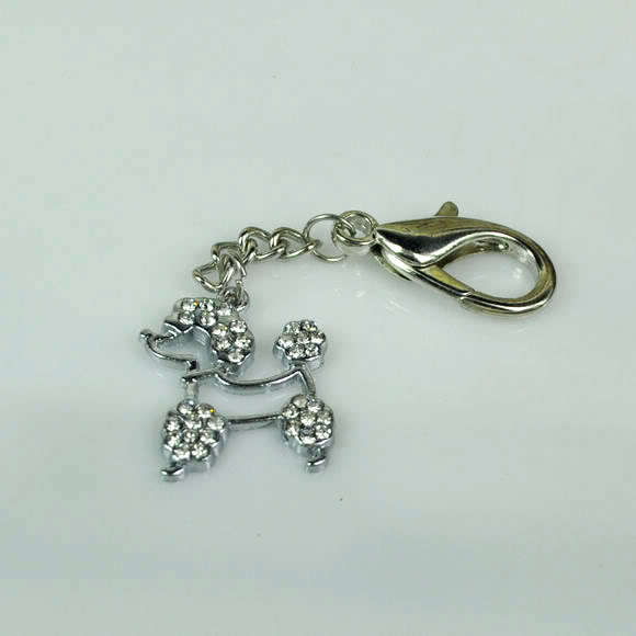 Dog - Poodle Charm / Zipper Pull / Bag Charm