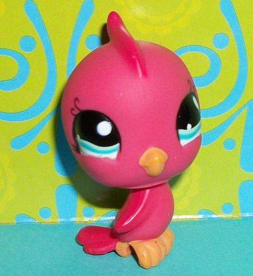 Rare, Littlest Pet Shop, Bird - Parakeet 1033, Hot Pink
