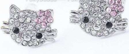 Hello Kitty Crystal Earrings