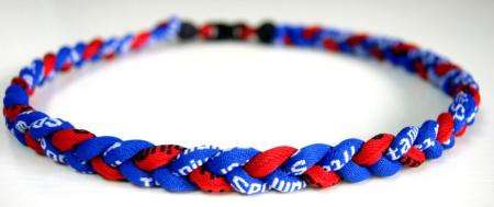 Color Blue-Red 50cm Ionic Titanium Baseball Sport Necklace