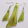 Pendant and Earring Set - Dichroic Glass - Yellow