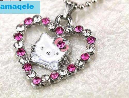 Hello Kitty Necklace - Hello Kitty with lovely crystals