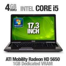 L675-119 TOSHIBAH (worth R10 000) -DEMO MODEL -HIGH END,i5 17.3", 640GB,4GB Ram,ATI Radeon HD5650