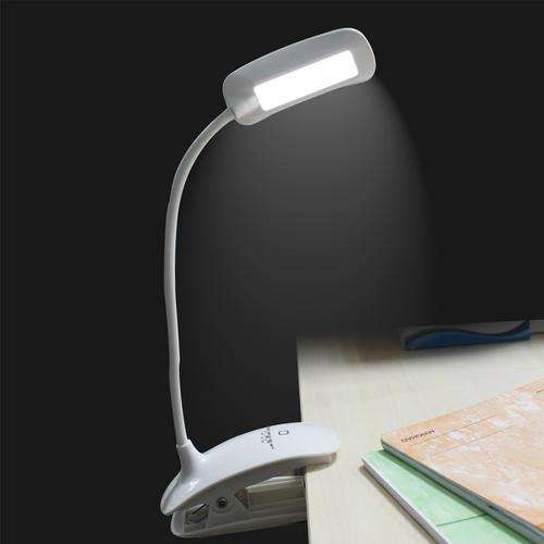 Multipurpose Gooseneck 28-led Reading Lights Dimmable Clip Desk Lamp with Stand - Recharge