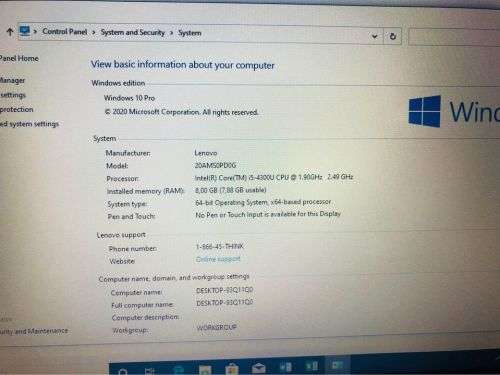 Lenovo Laptop X240 Corei5-4th Gen